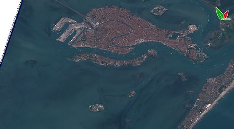 Венецианская лагуна по данным спутника Sentinel-2 16 апреля 2019 г. Естественный синтез